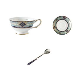 Color: as shown, style: 23 - European-Style Bone China Hotel Coffee Cup And Saucer Set Flower Teapot British Afternoon Tea Cup Gift Box Customized Log