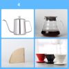 style: 6 Style - Hand-Made Coffee Pot Set, Household Drip-Type Filter Cup, Glass Sharing Pot, Coffee Filter, Narrow-Necked Pot Combination