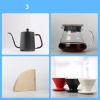 style: 5 Style - Hand-Made Coffee Pot Set, Household Drip-Type Filter Cup, Glass Sharing Pot, Coffee Filter, Narrow-Necked Pot Combination