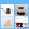style: 9style - Hand-Made Coffee Pot Set, Household Drip-Type Filter Cup, Glass Sharing Pot, Coffee Filter, Narrow-Necked Pot Combination