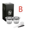 style: B - Coffee Machine Stainless Steel Coffee Shell, Repeat Cycle Filter