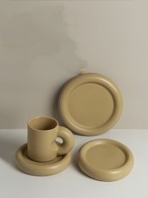 style: 15 Style - Nordic Ceramic Mug Fat Handle Coffee Cup Heat Resistant Soup Water Cup Set For Friends Creative Gifts