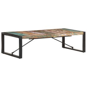 vidaXL Coffee Table 55.1"x27.6"x15.7" Solid Reclaimed Wood
