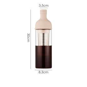 style: A - Glass Coffee Pot Mocha Cold Brew Cafetera Filter Coffee Pot Leakproof Thick Glass Tea Infuser Percolator Tool Espresso Maker