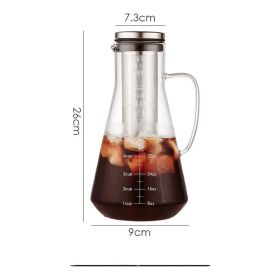 style: F - Glass Coffee Pot Mocha Cold Brew Cafetera Filter Coffee Pot Leakproof Thick Glass Tea Infuser Percolator Tool Espresso Maker