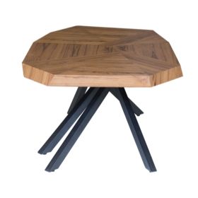 42" Brown And Dark Gray Free form Coffee Table