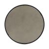 Set Of Two 32" Medium Gray And Black Concrete Round Nested Coffee Tables