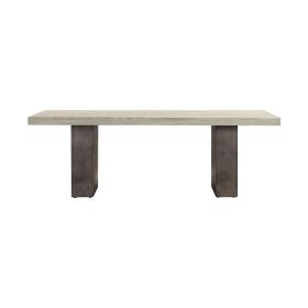 24" Grey Concrete Rectangular Coffee Table