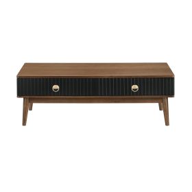 47" Brown Solid Wood Rectangular Coffee Table