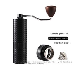 Specifications: 1.0Versatile Black - Manual Grinding Machine Diamond Coffee Bean Grinder