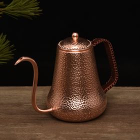 Color: 900ml large coffee pot - Hand Pounding Coffee Brewing Copper Pot