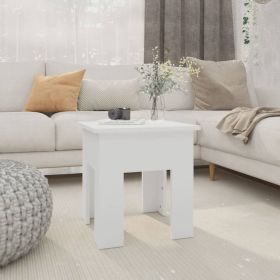 vidaXL Coffee Table White 15.7"x15.7"x16.5" Engineered Wood
