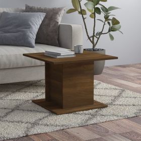 vidaXL Coffee Table Brown Oak 21.9"x21.9"x15.7" Engineered Wood