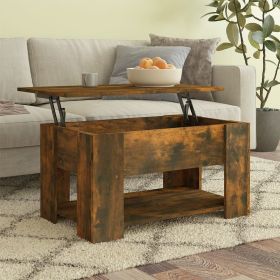 vidaXL Coffee Table Smoked Oak 31.1"x19.3"x16.1" Engineered Wood