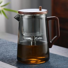 Color: Gray, Specifications: 550ml - Tea Water Separation Teapot Heat-resistant Glass