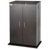 VEVOR Media Storage Cabinet 4 Layers Adjustable DVD Shelves 576 CDs Espresso