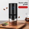 Portable Electric Coffee Grinder USB Rechargeable Large Capacity Adjustable Coarseness Coffee Bean Grinder Black