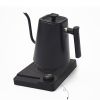 1L Electric Gooseneck Kettle Teapot with Stainless Steel Inner Liner and Cover, Hot Water Boiler Heater Black US Plug