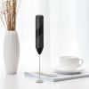 Handheld Electric Milk Frother Household Foam Maker Mini Blender For Coffee Frappe Latte Matcha Chocolate black