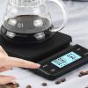 Coffee Scale with Timer 3kg/0.1g High Precision Touch Screen Lcd Display USB Rechargeable Espresso Scale Touch Screen