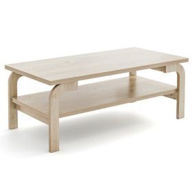 47 Inches Accent Rectangular Coffee Table for Living Room-Natural - Color: Natural