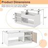 Modern Coffee Table with Lift Tabletop and Storage Compartments - Color: White
