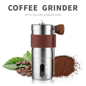 Portable Mini Hand  Coffee  Grinder  Machine Adjustable Setting Stainless Steel Manual Coffee Bean Mill For Home Office Outdoor Hiking Medium upgrade