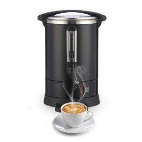 US GARVEE Commercial Coffee Urn Food Grade 304 Stainless Steel Hot Water Urn Hot Drink Dispenser Black