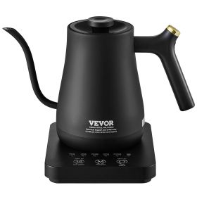 VEVOR Electric Gooseneck Kettle 1L, Temperature Control Pour Over Coffee Kettle with 5 Variable Presets, 304 Food Grade Stainless Steel Hot Water Tea