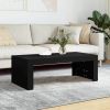 Coffee Table Black 40.2"x19.7"x14.2" Engineered Wood