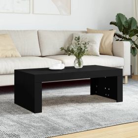 Coffee Table Black 40.2"x19.7"x14.2" Engineered Wood