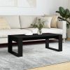 Coffee Table Black 40.2"x19.7"x13.8" Engineered Wood