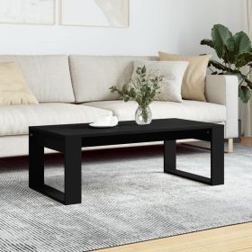 Coffee Table Black 40.2"x19.7"x13.8" Engineered Wood