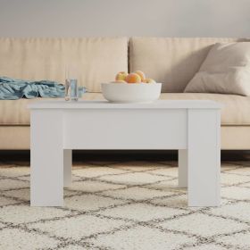 Coffee Table White 31.1"x19.3"x16.1" Engineered Wood