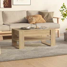 Coffee Table Sonoma Oak 40.2"x21.7"x17.7" Engineered Wood