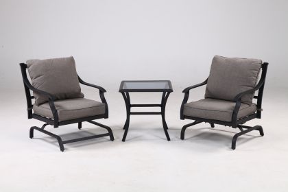 Grand Patio Metal Rocking Chairs Patio Chairs Bistro Sets Indoor Outdoor Chat Set A Comfortable Shake of 5-10° Unique Design Patio Set Wrought Iron Ch