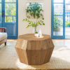 31.50" Octagonal Wooden American Retro Style Coffee Table