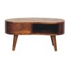 Artisan Furniture Solid Wood Mini Chestnut Wave Coffee Table