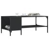 Coffee Table with Rack Black 39.4"x20.1"x15.7" Engineered Wood