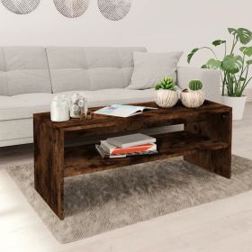 Coffee Table Smoked Oak 39.4"x15.7"x15.7" Engineered Wood