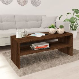 Coffee Table Brown Oak 39.4"x15.7"x15.7" Engineered Wood