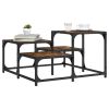 Coffee Table Smoked Oak 26.8"x26.8"x15.7" Engineered Wood