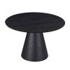 47.24'' Round Dining Table, Modern Kitchen Table Circular MDF Finish Tabletop for Leisure Coffee Table ,BLACK