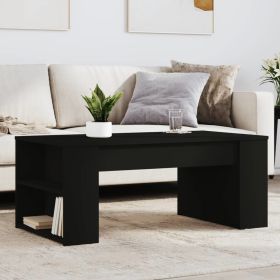 Coffee Table Black 40.2"x21.7"x16.5" Engineered Wood