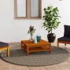 Coffee Table 25.6"x25.6"x13.8" Solid Acacia Wood