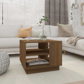 Coffee Table Brown Oak 21.7"x21.7"x16.9" Engineered Wood