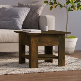 Coffee Table Smoked Oak 21.7"x21.7"x16.5" Engineered Wood