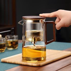 Color: Transparent, Specifications: 550ml - Tea Water Separation Teapot Heat-resistant Glass