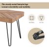 ON-TREND Modern Coffee Table; Easy Assembly Tea Table Cocktail Table w/Chevron Pattern &amp; Metal Hairpin Legs; Glossy Finished