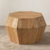 31.50" Octagonal Wooden American Retro Style Coffee Table